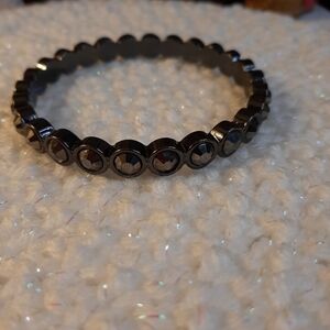 Black Diamond hematite bangle bracelet